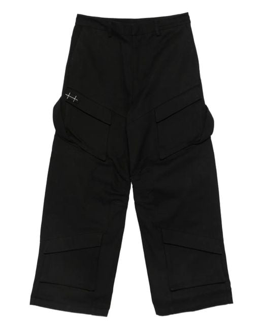 Pantalones rectos con detalles de bolsillos HELIOT EMIL de color Black