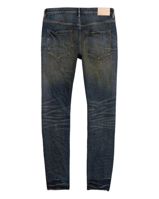 Purple Brand Blue Distressed Jeans for men