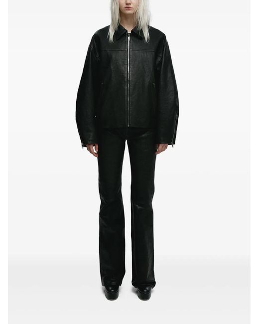Mainless Black Leather Jacket