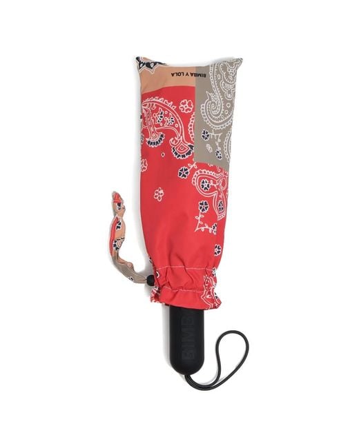 Bimba Y Lola Red Patchwork-Pattern Umbrella