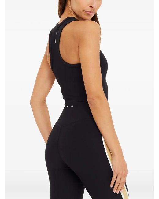 The Upside Black Arcadia Sophie Striped Racerback Crop Top