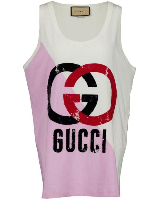 Gucci GG スパンコール トップ White