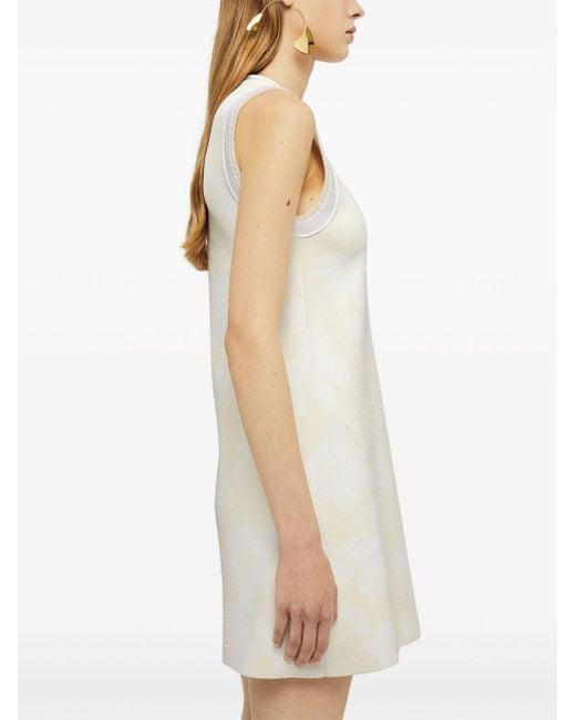 Robe évasée à design sans manches Jil Sander en coloris White