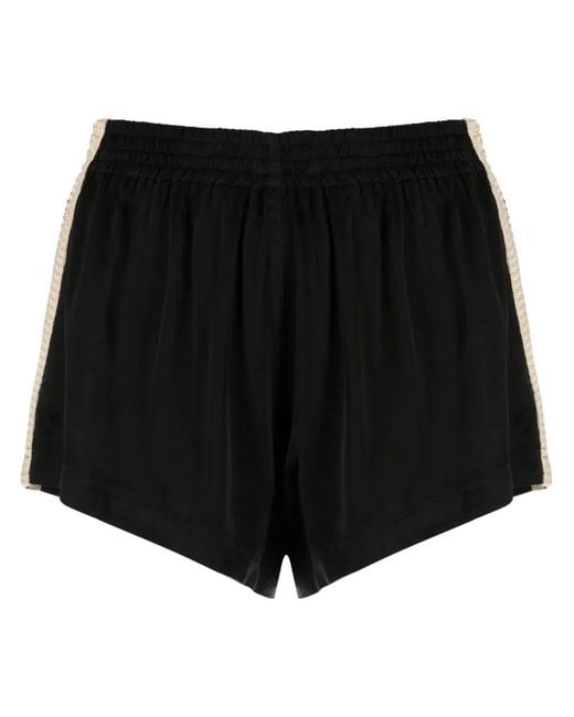 Palm Angels Black Side-Stripe Track Shorts
