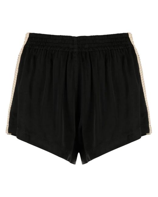 Palm Angels Black Side-Stripe Track Shorts