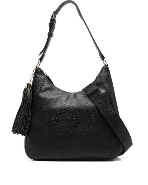 Liu Jo Black Logo-Detail Tote Bag