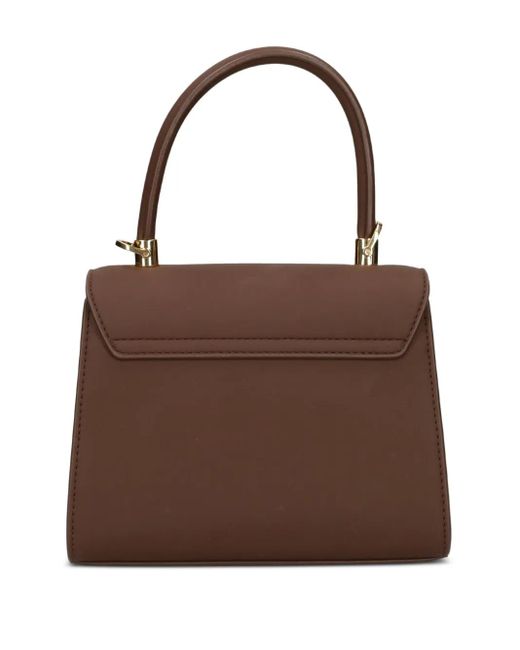 Love Moschino Brown Logo-Plaque Tote Bag