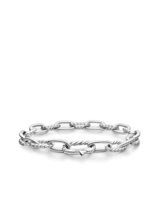 David Yurman White Sterling Dy Madison Bracelet (8.5Mm) for men