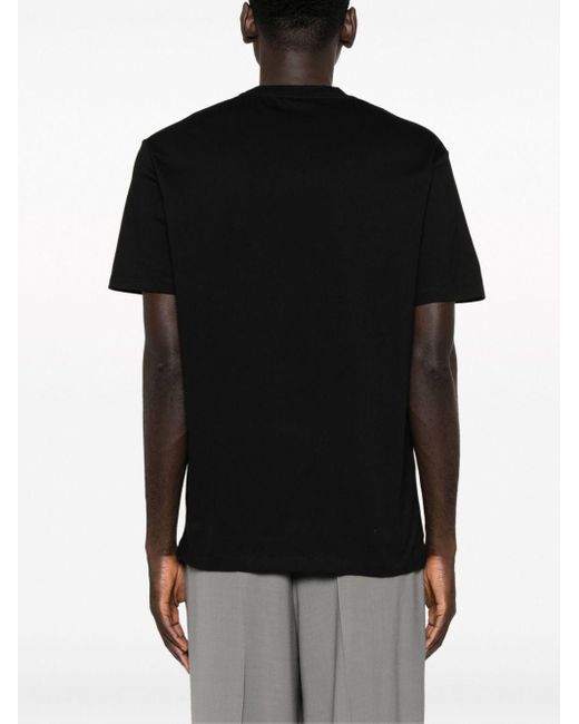 Versace Crew Neck T -shirt Met City Lights Print in het Black voor heren