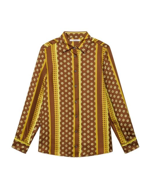 Maliparmi Yellow Striped Patterned Shirt