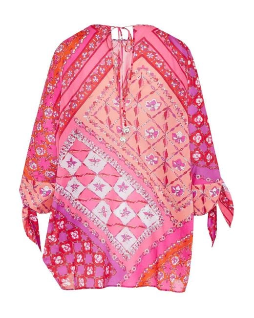 Emilio Pucci Pink Fest-Print Kaftan