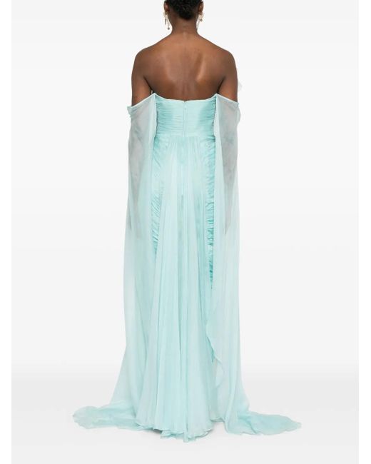 IRIS SERBAN Blue Ariel Maxi Dress