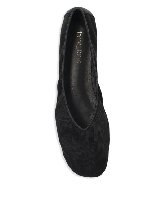 Forte_forte Black Tulle Ballet Flats