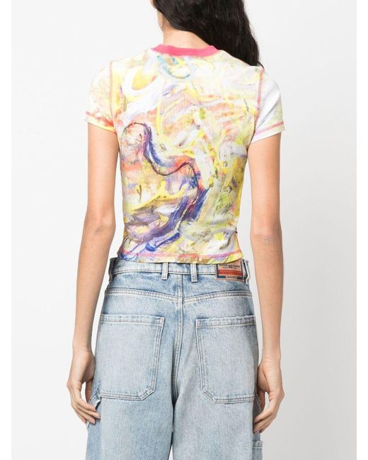 diesel T-Skinzy-G1 半袖tシャツ T-SKINZY-G1（WOMEN）: プリントTシャツ｜ディーゼル（DIESEL