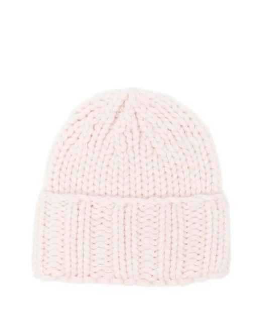Warm-me Pink Gerippte Beanie
