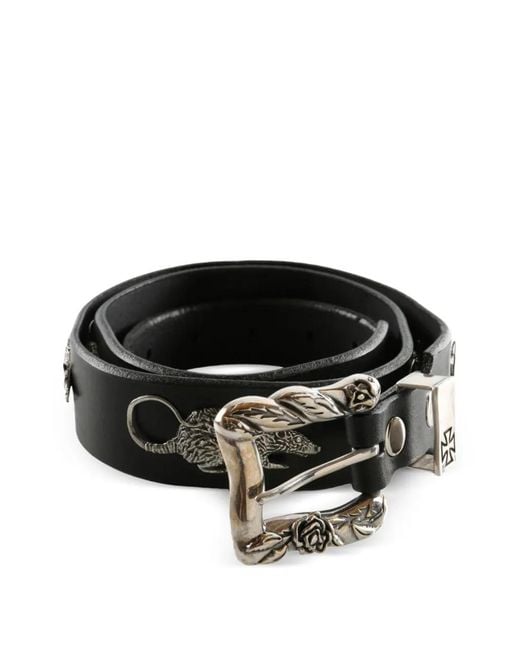 Enfants Riches Deprimes Black Rat Chase Buckle Belt for men