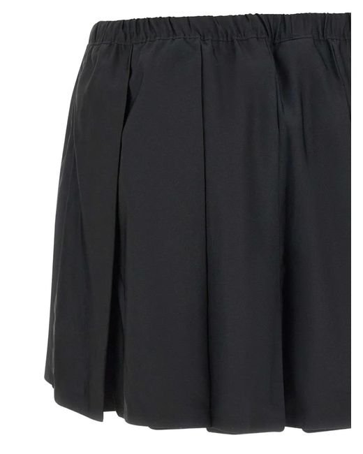 Adidas Black Elasticated Pleated Mini Skirt