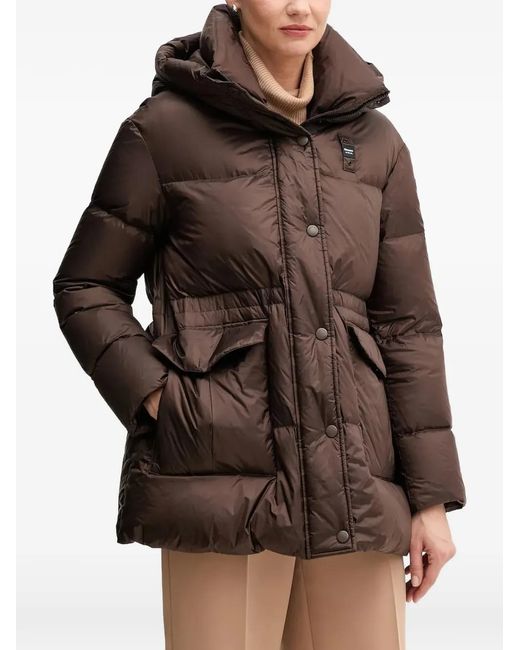 Blauer Brown Hooded Puffer Jacket