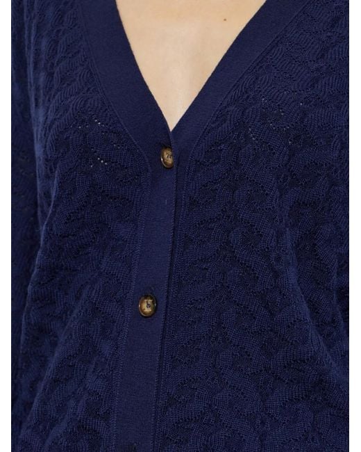 Etro Blue Wool Cardigan