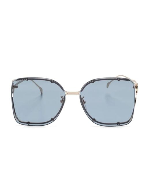 Gucci Blue Oversize-Frame Sunglasses