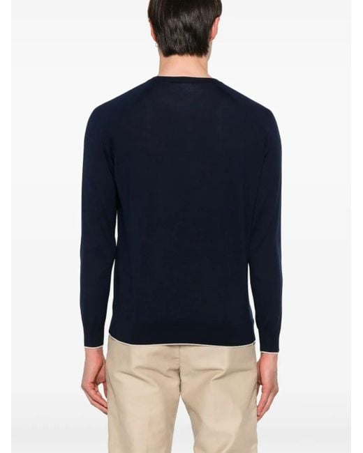 Eleventy Blue Wool Top for men