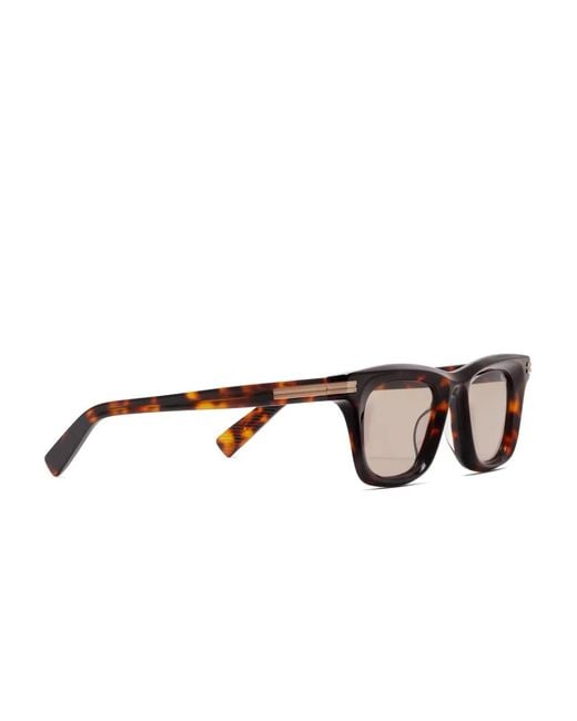 Zegna Brown Tortoiseshell Cat-Eye Sunglasses for men