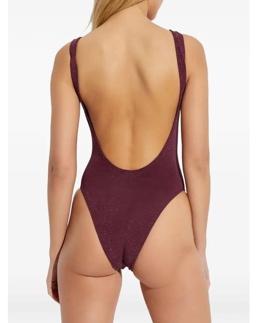 BOUND Purple Mara Ring-Detail Swimsuit