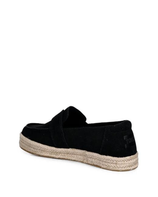 TOMS Black Blakely Platform Espadrilles