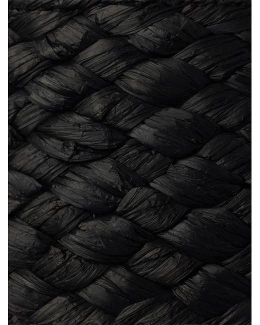 Prada Black Raffia Slides