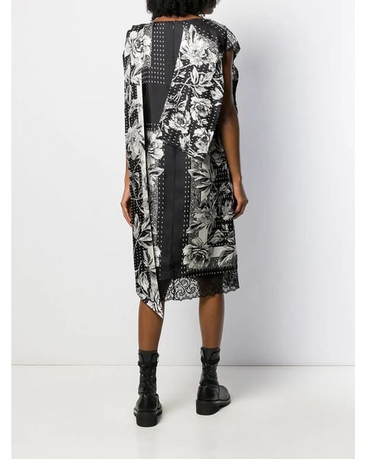 Antonio Marras Black Floral Print Dress