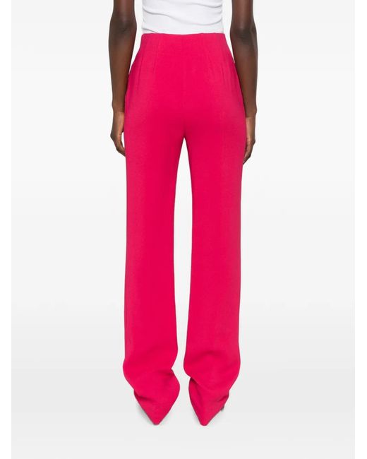 Valentino Garavani Pink High-Waisted Straight-Leg Trousers