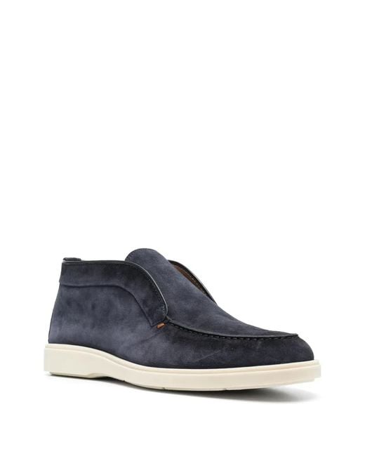 Santoni Blue Digits Moccasin for men