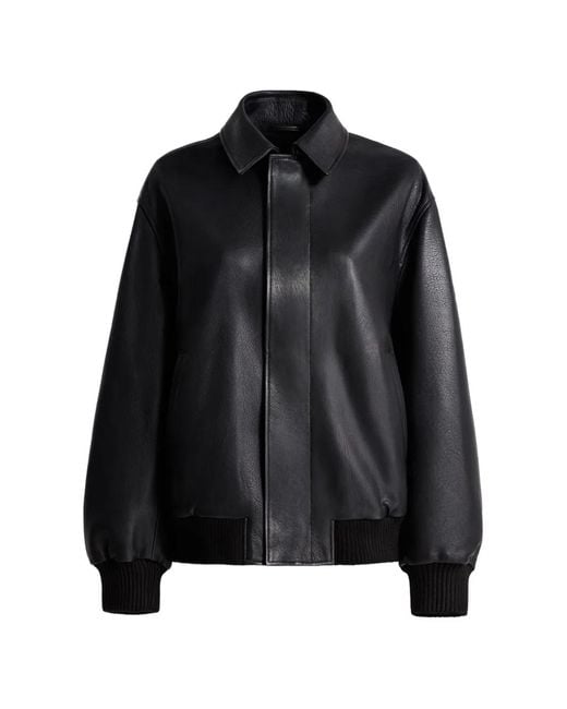 Nour Hammour Black Toyen Leather Jacket