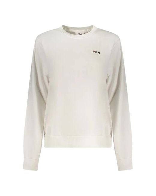 Fila White Logo-Patch Sweater