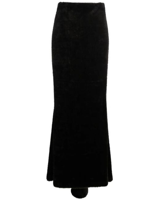 ANDAMANE Black Mermaid Maxi Skirt