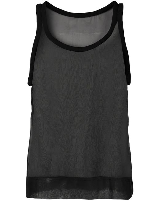 Valentino Garavani Black Silk Tank Top