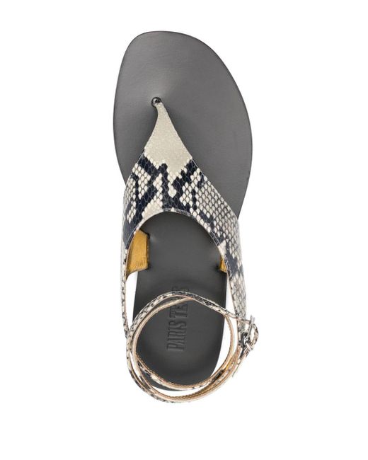 Paris Texas White Amalfi Snakeskin-effect Sandals
