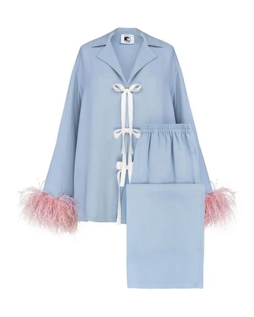 Sleeper Blue The Bow Pyjama Set