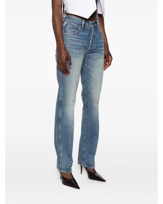 Tom Ford Blue Logo-Patch Jeans
