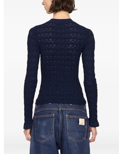 Sea Blue Ruby Long-Sleeve Sweater
