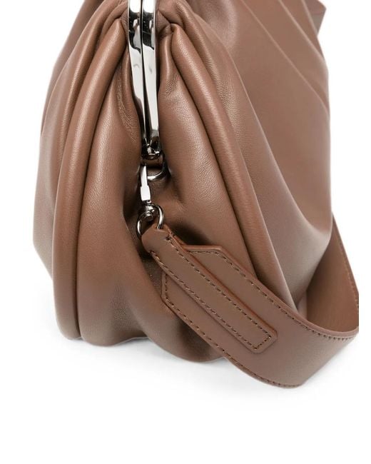 Weekend by Maxmara Natural Pasticcino Leather Shoulder Bag
