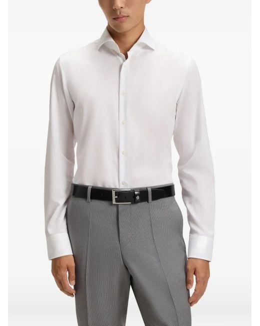 Chemise En Coton Boss pour homme en coloris Gray