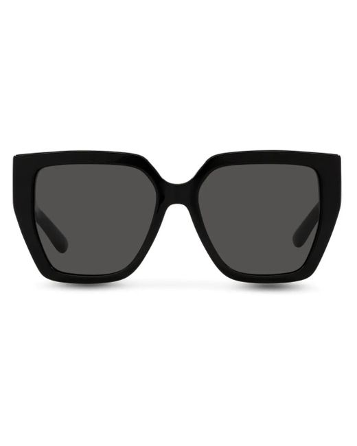 Dolce & Gabbana Black Square-Frame Logo-Arm Sunglasses