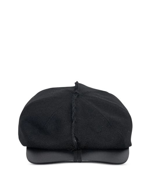 Comme des Garçons Black Raw-Cut Panelled Hat for men