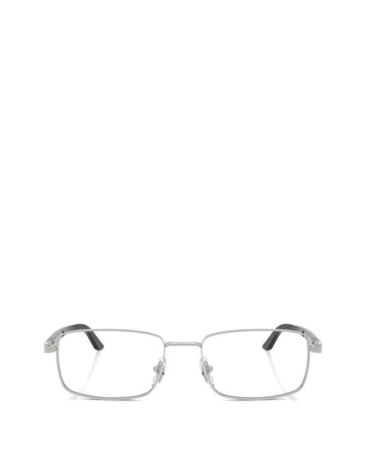 Persol White Brille Mit Eckigem Gestell