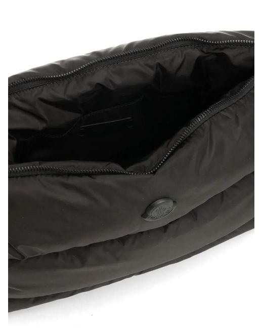 Moncler Black Cardoc Quilted Laptop Bag for men