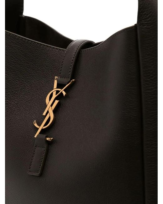 Saint Laurent Black Le 5 À 7 Monogram-Plaque Shoulder Bag