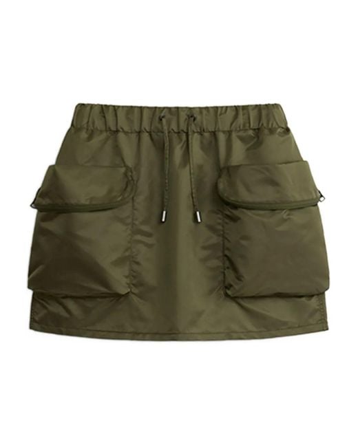 Alpha Industries Green Drawstring Pocket Mini Skirt