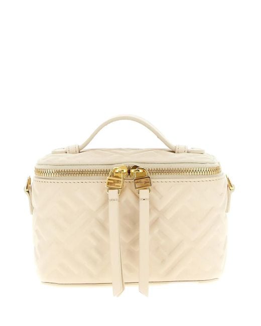 Fendi Gewatteerde Shopper Met Ff-Patroon in het Natural