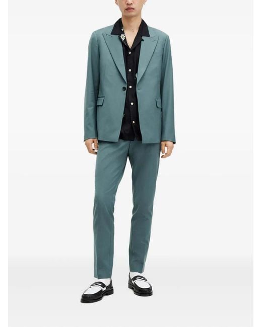 AllSaints Blue Moad Single-Button Suit for men